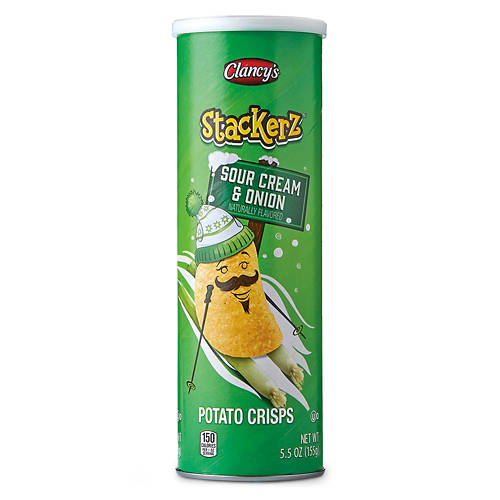 Clancy's Sour Cream and Onion Stackerz Potato Crisps, 5.5 oz